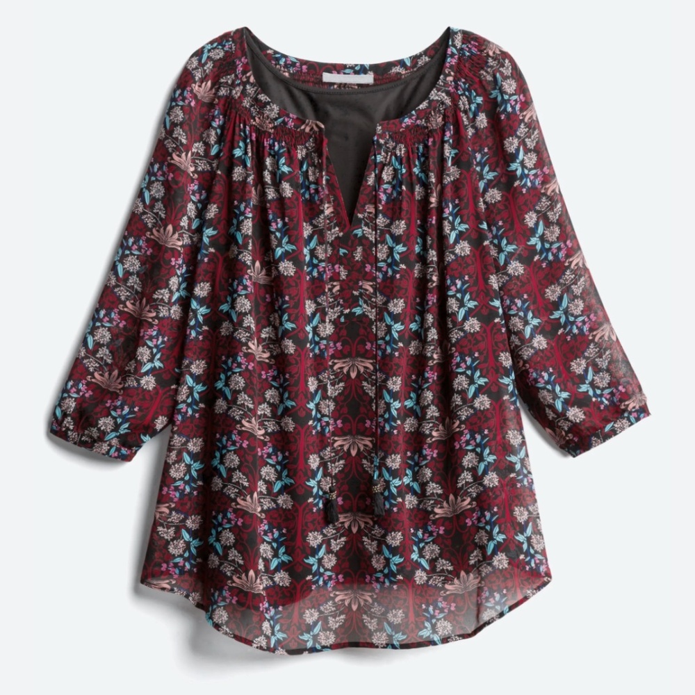 Daniel Rainn Tie Neck Blouse 2X
